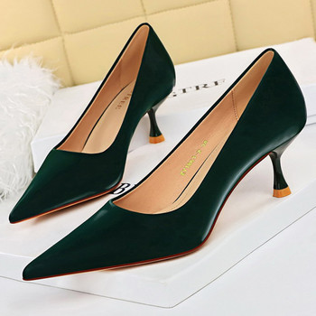 BIGTREE Shoes Kitten Heels 5,5 Cm Дамски помпи Stiletto Heels Дамски обувки Wild Occupational OL Office обувки Високи токчета Размер 43