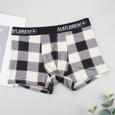 Nouă lenjerie de corp pentru bărbați de înaltă calitate U, convex, boxeri, pantaloni scurți, sexy, moale, pentru bărbați, chiloți în carouri, respirabili, pentru băiat, mărimea L--4XL