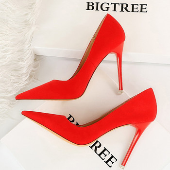 BIGTREE Παπούτσια Suede Women Pumps 2023 Νέα ψηλοτάκουνα μόδα σέξι παπούτσια για πάρτι Γυναικεία παπούτσια Stiletto Γυναικεία παπούτσια Γόβες Plus Size 42 43