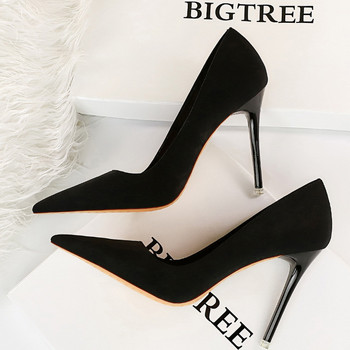 BIGTREE Παπούτσια Suede Women Pumps 2023 Νέα ψηλοτάκουνα μόδα σέξι παπούτσια για πάρτι Γυναικεία παπούτσια Stiletto Γυναικεία παπούτσια Γόβες Plus Size 42 43