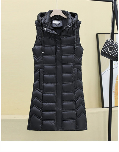 2023, nou, toamnă iarnă, jumătate-lung, din bumbac, vestă pentru femei, haină solidă cu glugă, fără mâneci, vestă ocazională, jachetă pentru femei