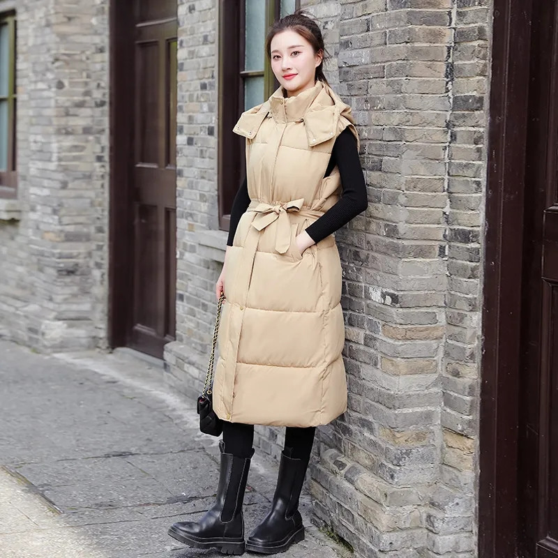 2023. Novi ženski prsluk Jakna Pamučni prsluk Jesen Zimska jakna Deblji široki dugi kaput Ženski prsluk bez rukava Snježna odjeća