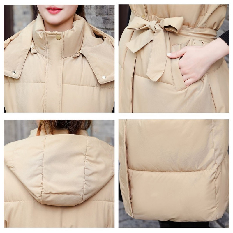 2023. Novi ženski prsluk Jakna Pamučni prsluk Jesen Zimska jakna Deblji široki dugi kaput Ženski prsluk bez rukava Snježna odjeća