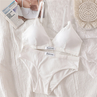 Komplet grudnjaka od 2 komada, seksi gaćice, gaćice niskog struka, bežični grudnjak bez leđa, donje rublje, grudnjak, ženski pamučni donji rublje