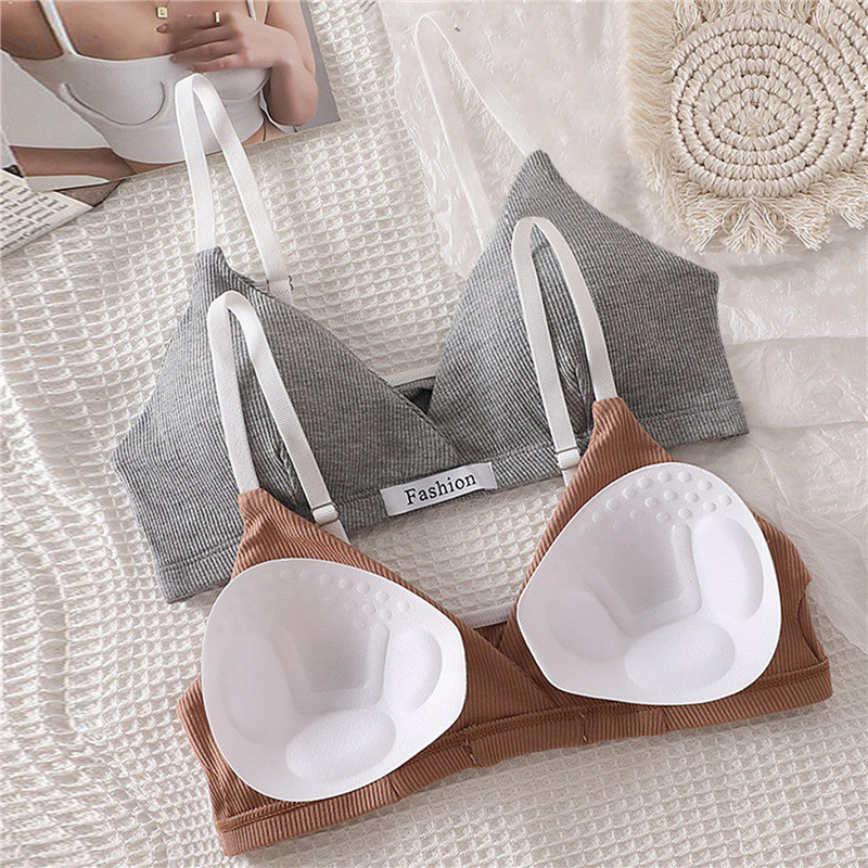 Komplet grudnjaka od 2 komada, seksi gaćice, gaćice niskog struka, bežični grudnjak bez leđa, donje rublje, grudnjak, ženski pamučni donji rublje