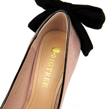 BIGTREE Παπούτσια Bowknot Γυναικεία Pumps Stiletto Ψηλοτάκουνα Suede Γυναικεία Παπούτσια Μόδα Γαμήλια παπούτσια Designer Νέες μυτερές γυναικείες γόβες