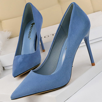 BIGTREE Παπούτσια Suede Woman Pumps Νέα ψηλοτάκουνα γόβες για γυναίκες Παπούτσια γραφείου Μόδα γόβες στιλέτο Γυναικεία Basic Pump Plus Size 42 43