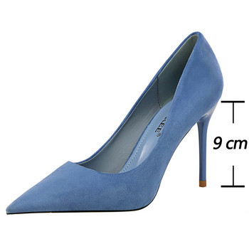 BIGTREE Παπούτσια Suede Woman Pumps Νέα ψηλοτάκουνα γόβες για γυναίκες Παπούτσια γραφείου Μόδα γόβες στιλέτο Γυναικεία Basic Pump Plus Size 42 43