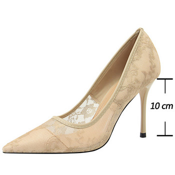 BIGTREE Παπούτσια Mesh Hollow Lace Woman Pumps 2023 Άνοιξη Γυναικείες γόβες Σέξι παπούτσια για πάρτι Λεπτές γόβες στιλέτο Γυναικεία παπούτσια 6 χρώματος