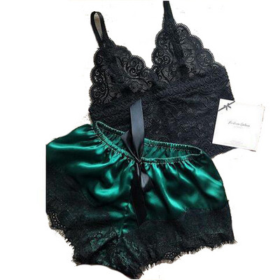 1 set de damă sexy de modă ocazional dantelă lenjerie de dormit lenjerie topuri set de pantaloni scurți pijamale erotic babydoll lenjerie de noapte lenjerie de corp nou