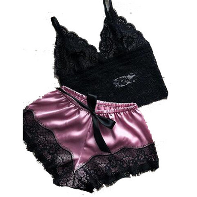 1 set de damă sexy de modă ocazional dantelă lenjerie de dormit lenjerie topuri set de pantaloni scurți pijamale erotic babydoll lenjerie de noapte lenjerie de corp nou