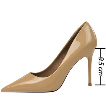 BIGTREE Παπούτσια Fashion Woman Pumps Δερμάτινα λουστρίνια Ψηλοτάκουνα Γόβες στιλέτο Επάγγελμα OL Παπούτσια γραφείου Sexy Heels Plus Size 43