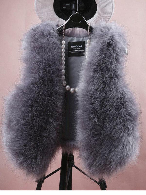 Zimska odjeća Tanka bunda od umjetnog krzna Novi Mao Mao Mali kaput prsluk Jesen i zima Lažni krzneni prsluk od lisičijeg krzna Kratki krzneni ženski kaput