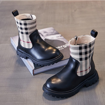 botas kid Boot 2023 Есен/Зима British gril Обувки Класически боти до глезена Модни детски обувки Girls Boot Trend Big Boy Botine botines