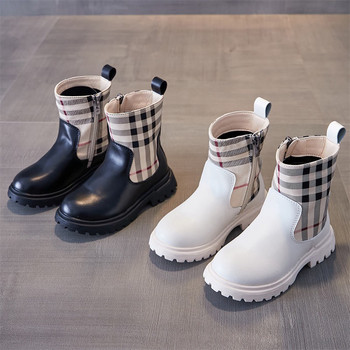 botas kid Boot 2023 Есен/Зима British gril Обувки Класически боти до глезена Модни детски обувки Girls Boot Trend Big Boy Botine botines