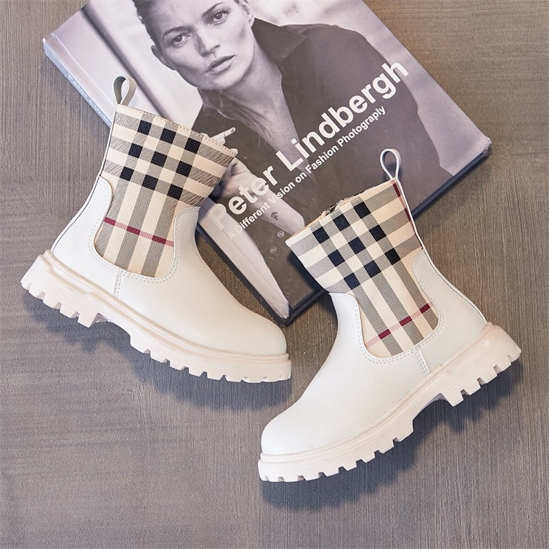 botas vaikiški batai 2023 m. rudens/žiemos britiški batai klasikiniai kulkšnies batai madingi vaikiški batai mergaičių batų tendencija Big Boy bootines