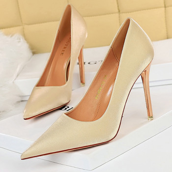 BIGTREE Παπούτσια Νέα Silk Women Pumps Stiletto Σούπερ ψηλοτάκουνα 10,5 cm Σέξι γυναικείες γόβες Plus Size Pumps Γυναικεία παπούτσια Παπούτσια για πάρτι