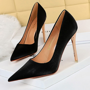 BIGTREE Παπούτσια Νέα Silk Women Pumps Stiletto Σούπερ ψηλοτάκουνα 10,5 cm Σέξι γυναικείες γόβες Plus Size Pumps Γυναικεία παπούτσια Παπούτσια για πάρτι