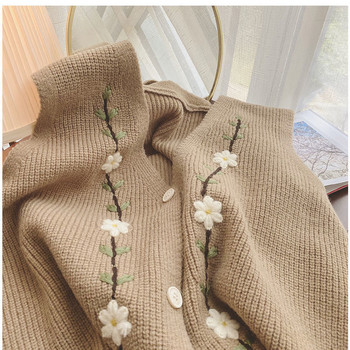 Ανοιξιάτικο χειμωνιάτικο γυναικείο γιλέκο πλεκτό ζακέτα αμάνικα μπλουζάκια vintage γιλέκο Κορεατικής μόδας πλεκτό πουλόβερ με γάντζο λουλούδι H65