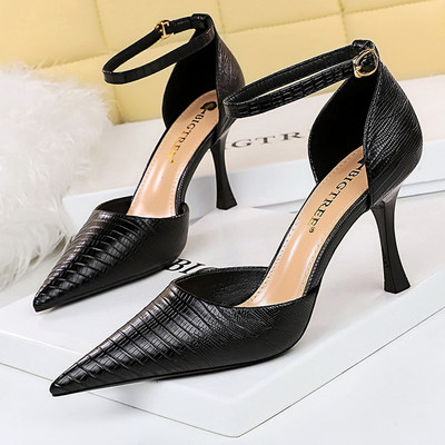 Retro drveno zrno Ženske cipele Modne cipele s mačićima Ljetne ženske sandale Lakirane ženske cipele srednje pete Ležerne cipele