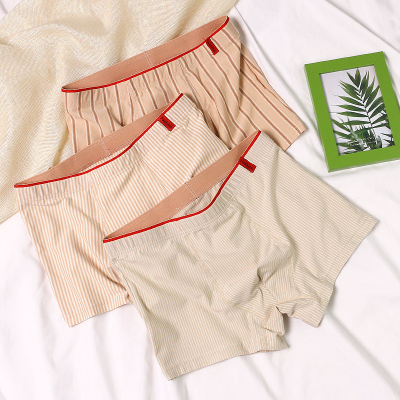 Pantaloni scurți din bumbac Chiloți bărbați Stripe Homme Chiloți Boxer Lenjerie intimă pentru bărbați Soft Sexy Bărbați L-3XL Boxeri pentru bărbați