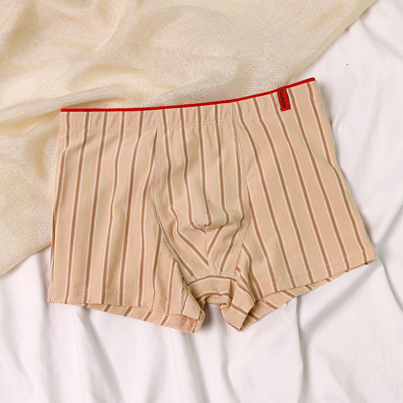 Pantaloni scurți din bumbac Chiloți bărbați Stripe Homme Chiloți Boxer Lenjerie intimă pentru bărbați Soft Sexy Bărbați L-3XL Boxeri pentru bărbați