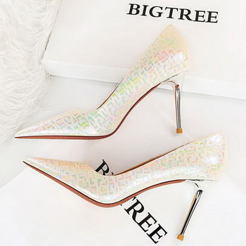 Обувки BIGTREE 2023 Нови дамски помпи Дизайнерска марка Високи токчета Дамски сватбени обувки Секси парти обувки тип стилет Модни дамски помпи