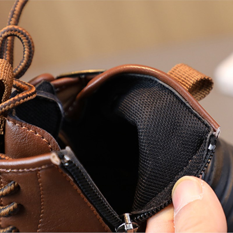 CAPSELLA KIDS Άνοιξη Φθινόπωρο Παιδικά Αγόρια Μόδα Μποτάκια Αστραγάλου Ψηλά Παπούτσια Κορίτσια Κομψά μποτάκια εργασίας με κορδόνια Μέγεθος 21-30