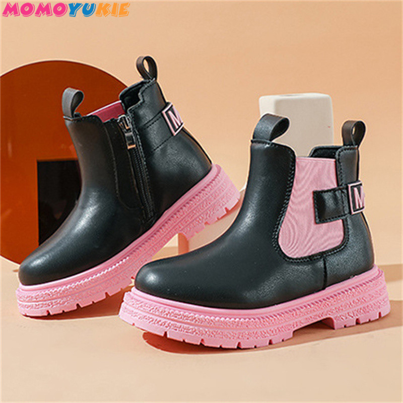 2023, primăvară toamnă, copii, fete, pantofi versatili, impermeabili, din piele pentru copii, cizme scurte la modă, botine în stil britanic