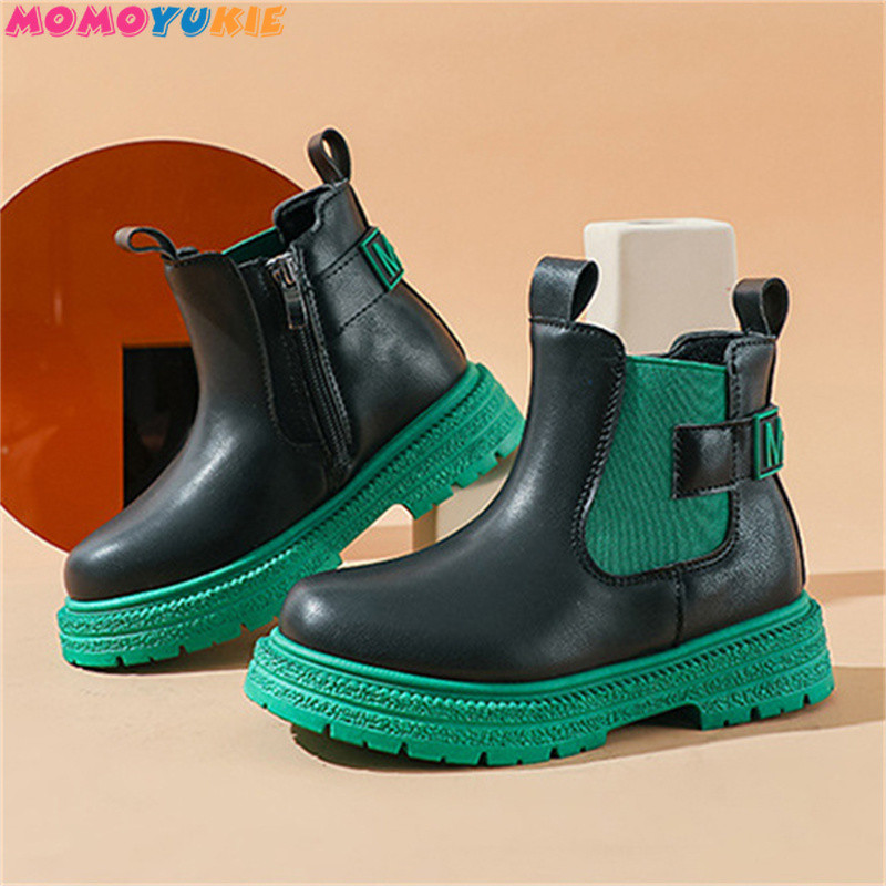 2023, primăvară toamnă, copii, fete, pantofi versatili, impermeabili, din piele pentru copii, cizme scurte la modă, botine în stil britanic
