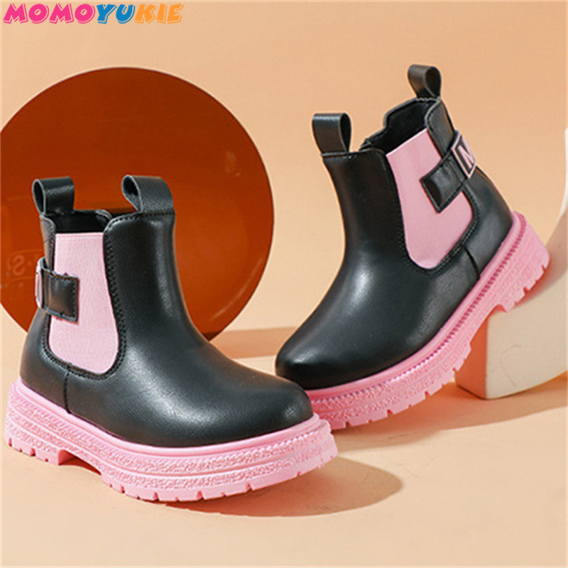 2023, primăvară toamnă, copii, fete, pantofi versatili, impermeabili, din piele pentru copii, cizme scurte la modă, botine în stil britanic