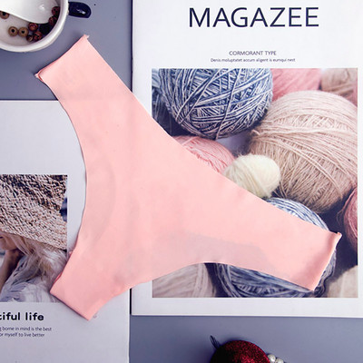 Hot Silk Sexy Femei Thongs G string Chiloți fără sudură Lenjerie de corp feminin Tanga Chiloți Low-Rise Lenjerie Chiloți Intimates 3 buc ac125