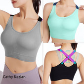 Ženski bešavni grudnjak Kamisol Majice donje rublje Crop Top L XL Crna Zelena Siva Koža Prozračna Seksi Sport Fitnes Joga Ležerna