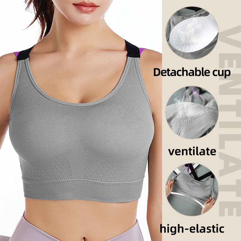 Ženski bešavni grudnjak Kamisol Majice donje rublje Crop Top L XL Crna Zelena Siva Koža Prozračna Seksi Sport Fitnes Joga Ležerna