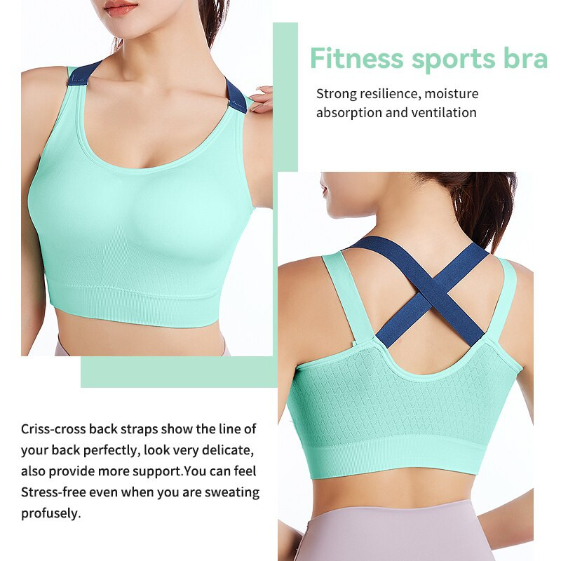 Ženski bešavni grudnjak Kamisol Majice donje rublje Crop Top L XL Crna Zelena Siva Koža Prozračna Seksi Sport Fitnes Joga Ležerna