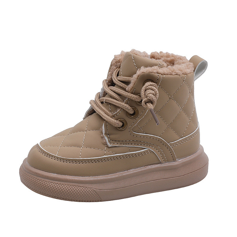 2023 m. tendencijų mados žiemos Martin batai mergaitėms Rudeniniai langiniai PU odiniai sniego batai Stori šilti pliušiniai laisvalaikio batai vaikams