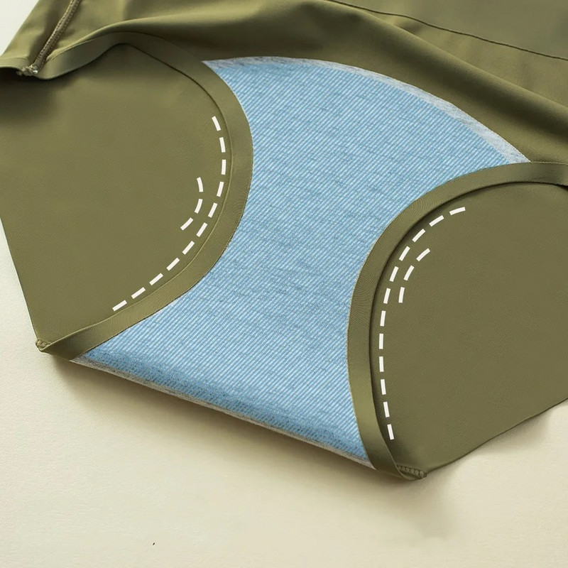 Nova M-3XL veličina Ice Silk Solid Apsorbira malu količinu fiziološkog razdoblja Ne curi Menstrualne ženske gaćice Donje rublje Breifs