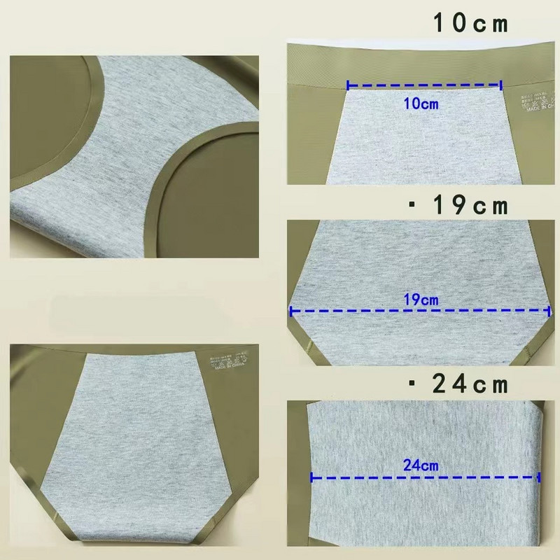 Nova M-3XL veličina Ice Silk Solid Apsorbira malu količinu fiziološkog razdoblja Ne curi Menstrualne ženske gaćice Donje rublje Breifs