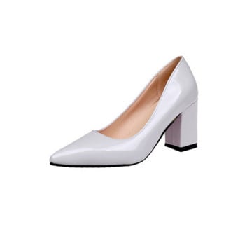2022 Дамски обувки на висок ток Секси булчинско парти със среден ток Заострен пръст Плитка уста Обувки с висок ток Дамски обувки голям размер 35-43