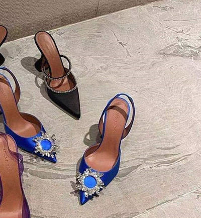 2023 Sandale de femei în stil stea Elegante cu vârf ascuțit Slingback de vară Office Pantofi de damă Moda Tocuri înalte Sandale gladiator femei