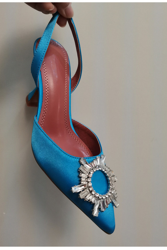 2023 Sandale de femei în stil stea Elegante cu vârf ascuțit Slingback de vară Office Pantofi de damă Moda Tocuri înalte Sandale gladiator femei