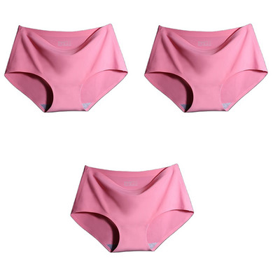 3Pcs/Set Bešavne gaćice od ledene svile za žene Intimne udobne gaćice velike veličine srednjeg struka M-XXL donje rublje u više boja