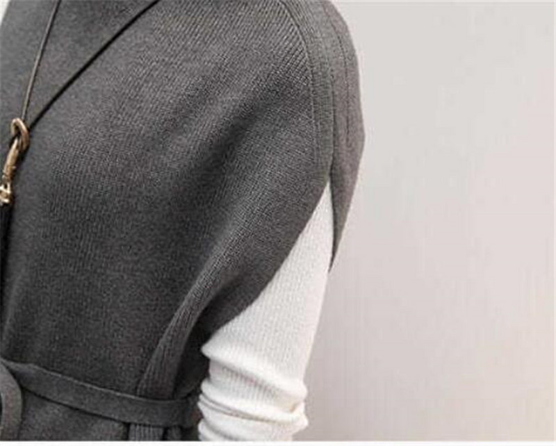 Pulover vestă pentru femei Pulover cu gât rochie pentru femei Pulover Rochie tricotată de iarnă Gilet cu corp largi Rochie lejeră Topuri pentru femei