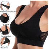 Mesh fără cusături Sutiene pentru femei Camolă Lenjerie de corp Crop Top L XL XXL Negru Alb Piele Culoare pură Sport Sală de sport Alergare Fitness Yoga