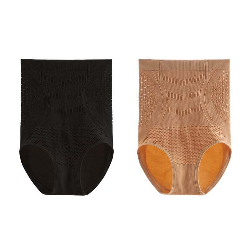 Flarixa Chiloți modelați cu talie înaltă pentru femei, respirabili, scobiți, pentru controlul burticii, îmbrăcăminte de modelare pentru corp, lenjerie de corp