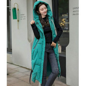 Veste matlasate pentru femei, solide, cu glugă, veste casual, fără mâneci, bumbac adăugat, jachete vintage supradimensionate, cu lungime medie, topuri pentru femei