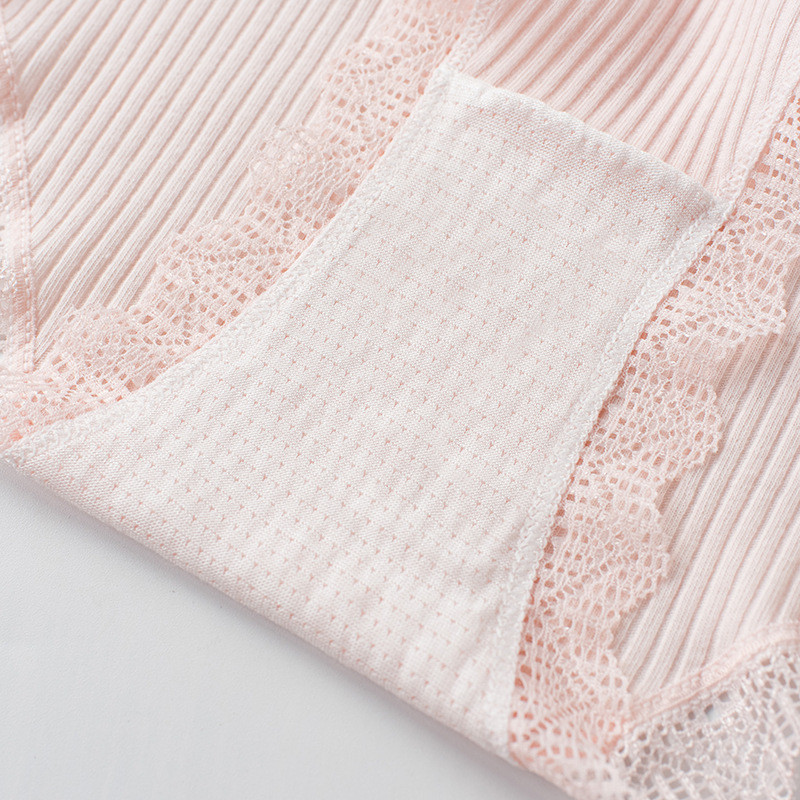 Žensko bešavno pamučno donje rublje Seksi čipkaste gaćice s volanima niskog struka Jednobojne rastezljive gaće Prozračno donje rublje