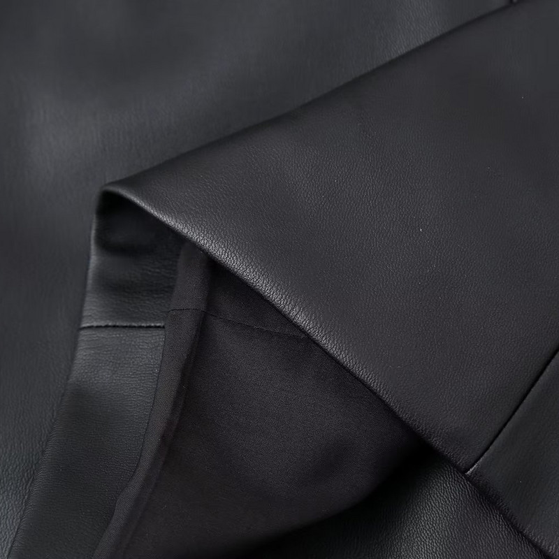 UNIZERA2023 Rudens ir Žiemos nauja moteriška laisvalaikio universali V formos kaklo mygtukų imitacija, dailaus kirpimo juoda liemenė