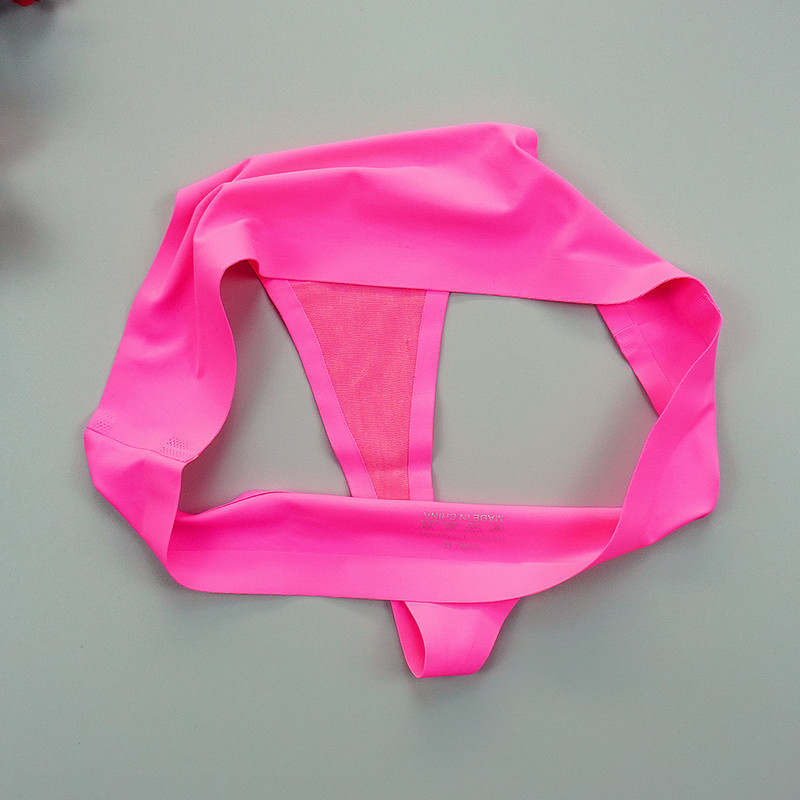 Chiloți sexy tanga Femei Lenjerie de corp fără cusături Sport T-back din mătase moale de gheață Set chiloți pentru fete cu talie joasă 3 buc/lot Mărime S-XL