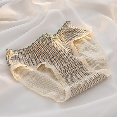 M-XL Γυναικεία βαμβακερά εσώρουχα για κορίτσια Χαριτωμένα σλιπ λουλουδιών Μεσομεσαία χωρίς ραφή σώβρακο Σέξι δαντελένια εσώρουχα Γυναικεία εσώρουχα